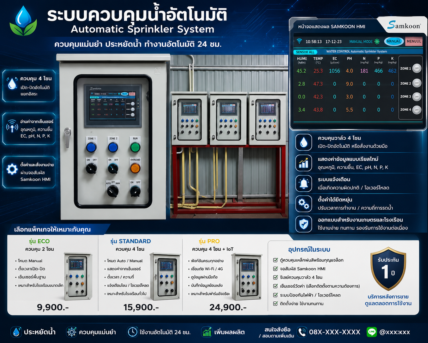 ตู้ควบคุมน้ำ STANDARD 4 โซน
